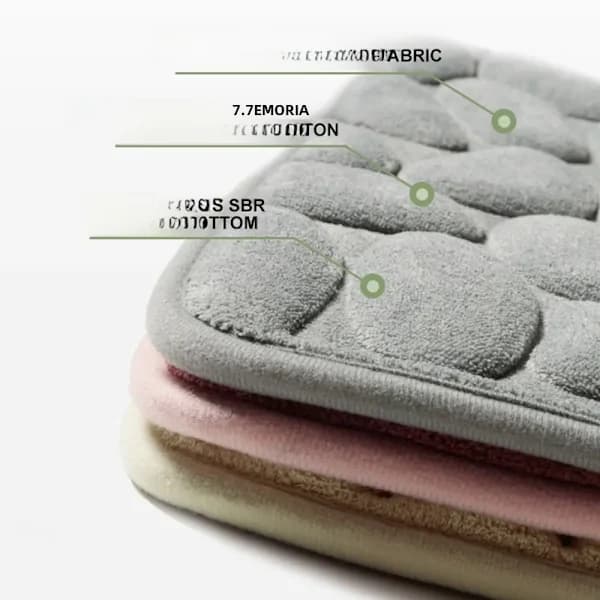 Badeværelsesmåtte med stenrelief, skridsikker måtte, absorberende pude, vaskbar badekar måtte, brusemåtte, badeværelsesdekoration kamel nr. kamel nr. camel No,