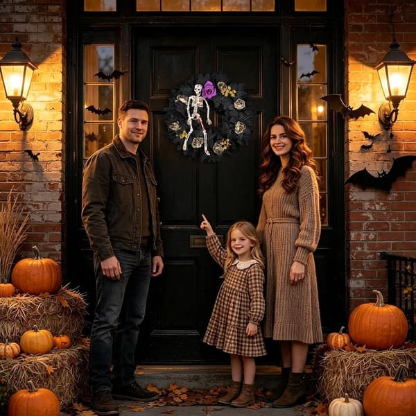 Halloween - til, dekorativ, sæsonbestemt, hus -