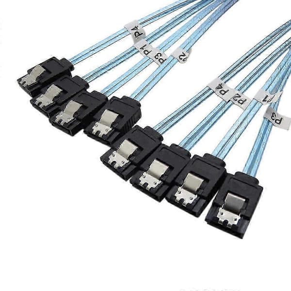 SAS-kabel SATA-kabel Højhastigheds 6 Gbps 4 porte/sæt Høj kvalitet til server 0,5 meter