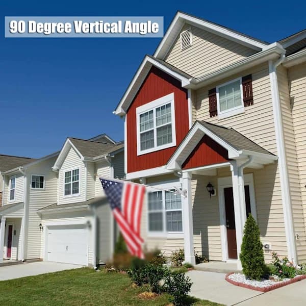 Heavy Duty - Aluminum Flag Pole Holder - Rustproof, Multi - Position 1 - Inch Silver Outdoor Bracket with Hardware Silver