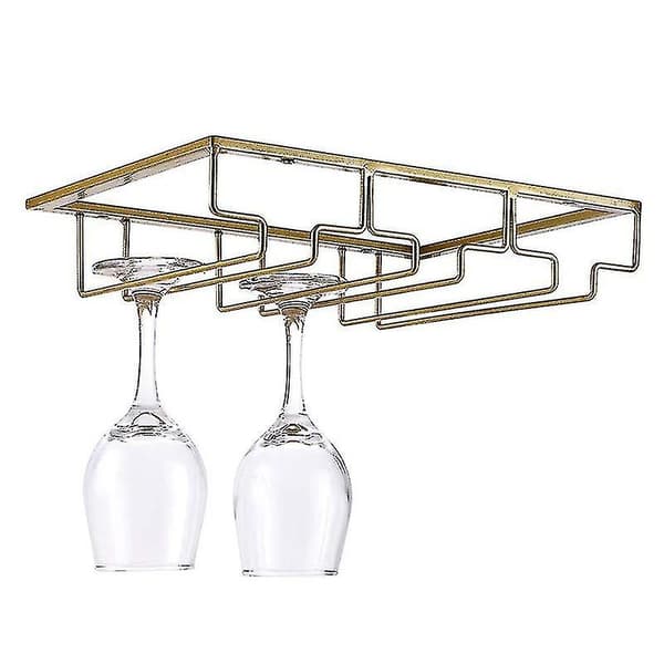 Vinglassholder for under skap, vinglassholder, stativ for vinglass, ingen boring, metall vinglass