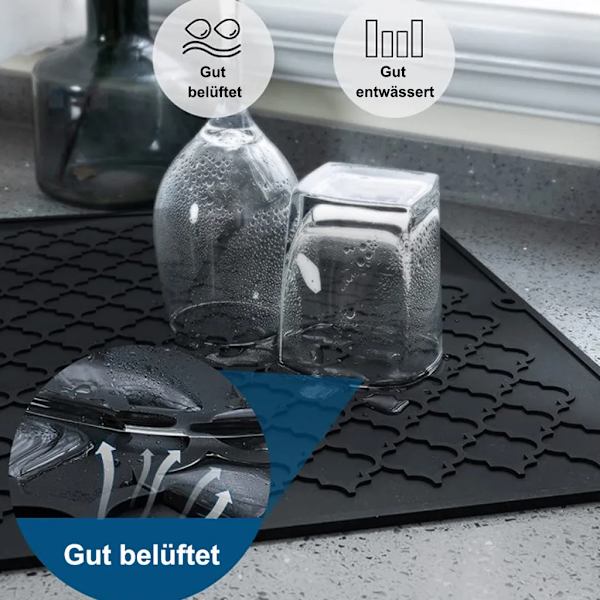Opvaskestativ, opvaskebakke til optimal vandafledning