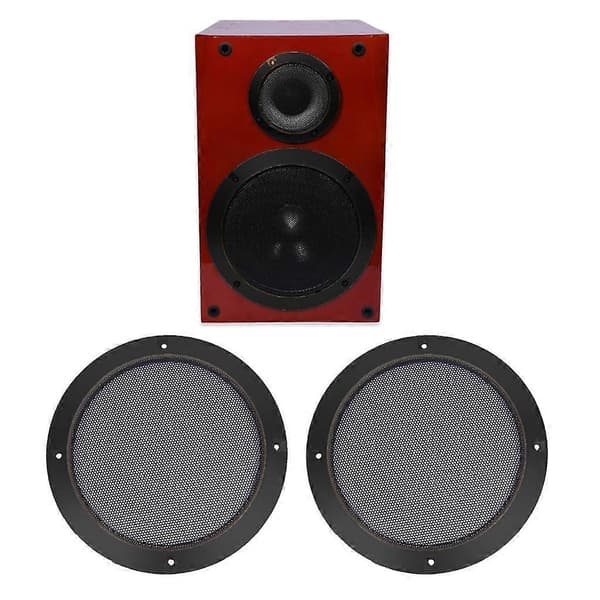 Car Speaker Grille Mesh Round Horn Protective Cover Circle Enclosure Net 2PCS 6.5 inch