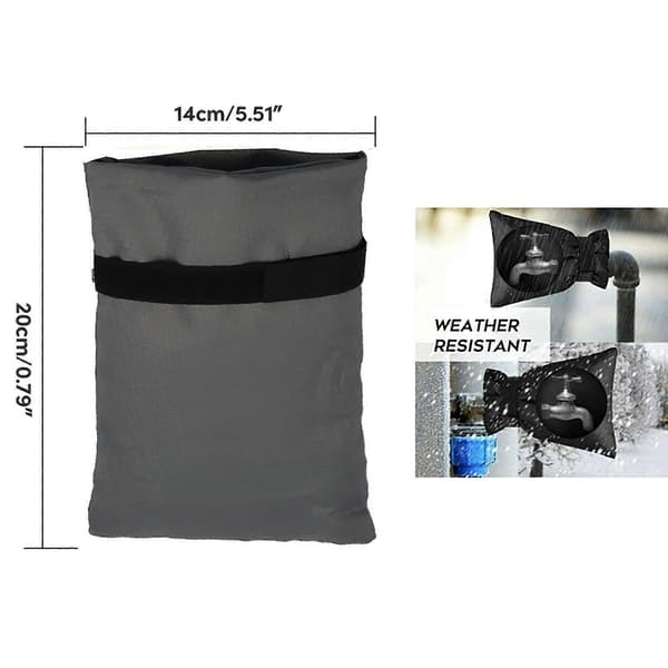 2 st Utomhuskran Skydd för Vintern Frysskydd Slangskydd för Vinter Vattenkran Skydd Vinterisolerat Skydd grå grey