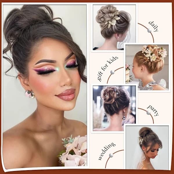 Hårklämma för lockigt vågigt hår Scrunchie Falska Chignons Claw C