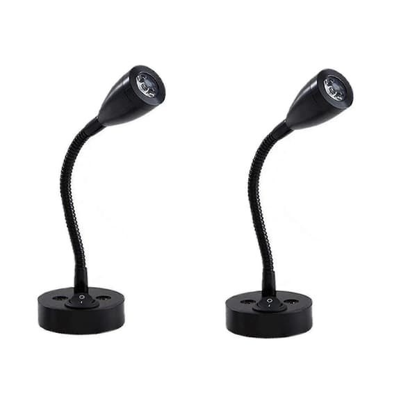 2 stk 12V Dimbar LED Leselys og Spotlight, 6000K Hvit Vegg Sengelampe for Bobil [DB]