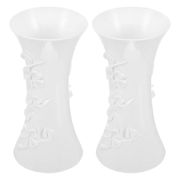 2 Pcs Vase Flower Vase Home Decor Modern Style Tall Vase Table Shelf Vase Decor for Bedroom Kitchen