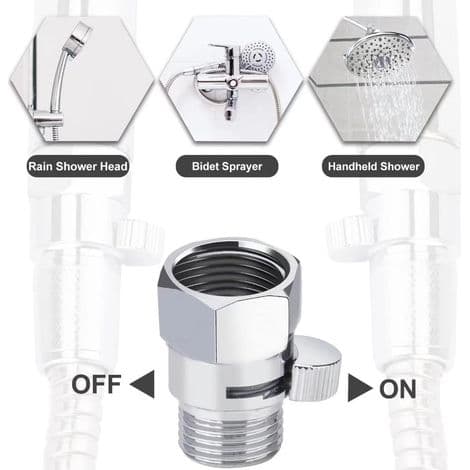 Chrome Plated Brass Shower Flow Control Valve (Internal and External Threads)