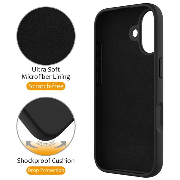 iPhone 17 Skal - Flytande Silikon med MagSafe Magnetisk Ringhållare