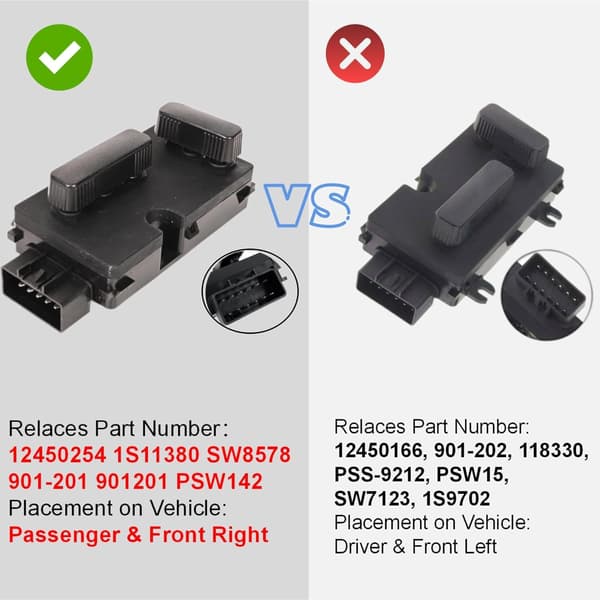 Compatible 6-Way Power Seat Adjuster Switch Passenger Seat Control Switch for 2002-2006 Chevy Silverado Avalanche Suburban Tahoe GMC