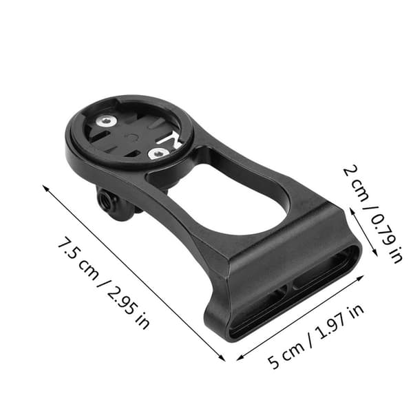 Sykkelcomputer Odometer Datamaskin Aluminiumlegering Forlengelsesfeste for Garmin (Svart)