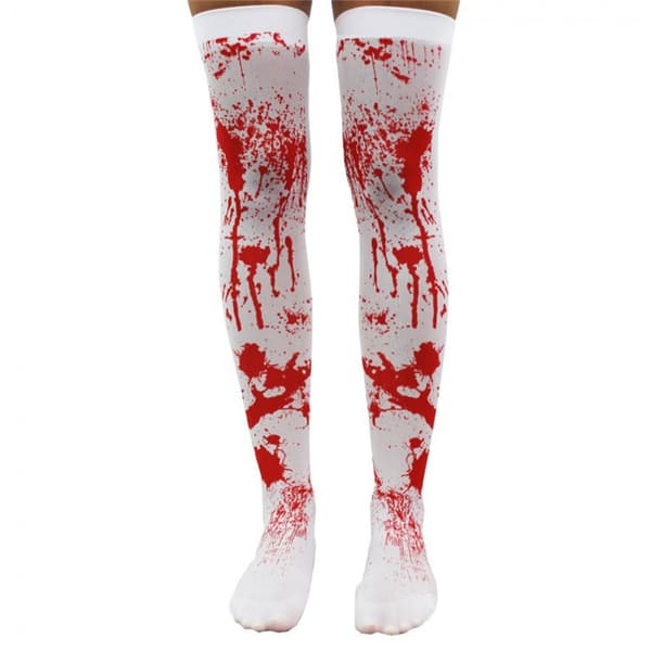 2 par Halloween COS sygeplejerske blodige strømper Halloween blodstrømpe
