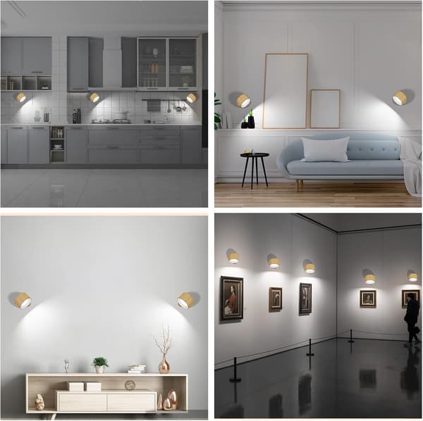 LED Vegglampe, Veggmontert Lampe med Oppladbart Batteri