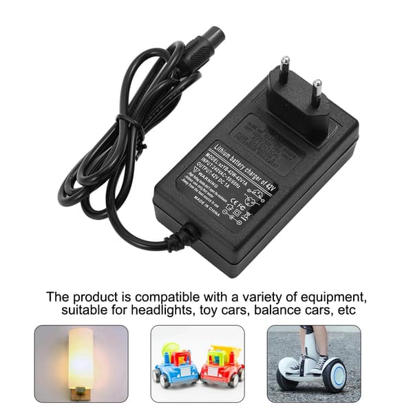 42V1A Strømforsyning Batterioplader Adapter til Smart Balance Bil Scooter 100-240V (EU-stik)