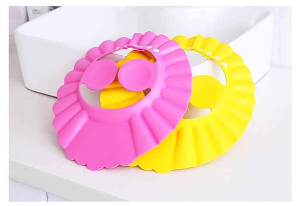 3 st rosa baby shower-hatt, 3 st justerbara solskyddskepsar