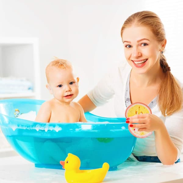 4 pcs baby bath sponge soft foam sponge scrubber natural sponge for bathing