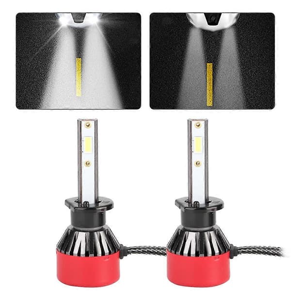 2 stk H1 96W 6000K Klar Hvit Dekoding LED-frontlys Auto Lampe Pærer L8H