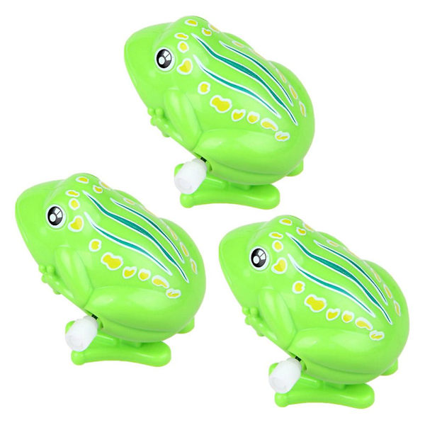 3pcs Plastic Bouncy Children Toy Chain Clockwork Toys Kids Funny Gift (Green)