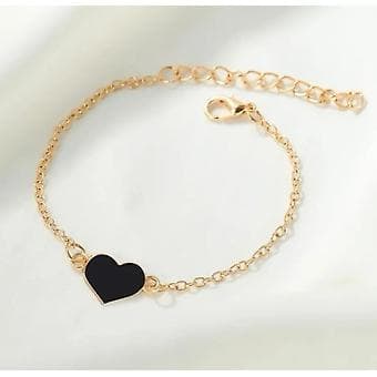 Klocka Presentförpackning för Kvinnor Dam Svart & Guld KLOCKA + ARMBAND 2st Set