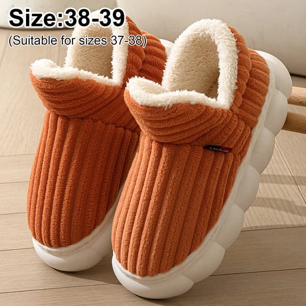 Cloud Slippers, warm fluffy home slippers with thick sole, non-slip, cozy plush slippers
