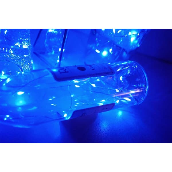 6-pakkaus, 20 LED-pullonvaloa, keijuvalosarja (sininen)