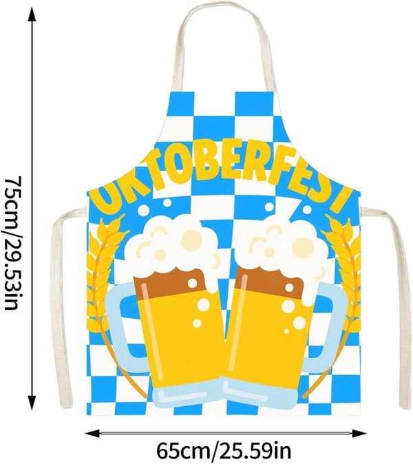 Oktoberfest-förkläde som andas och är justerbart Bierfest-partyförkläde 06 - 6
