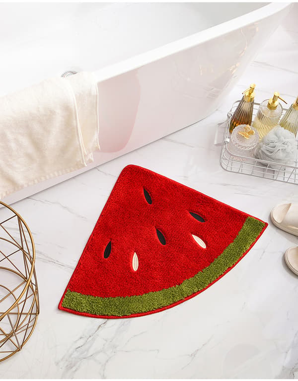En bit vannmelon i et spesialformet teppe 48x60cm soverom En