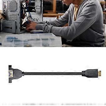 Sort USB 3.2 frontpanelkabel med beslag til hurtig 10 Gbps dataoverførsel og kompatibilitet 0,6 m 0.6m