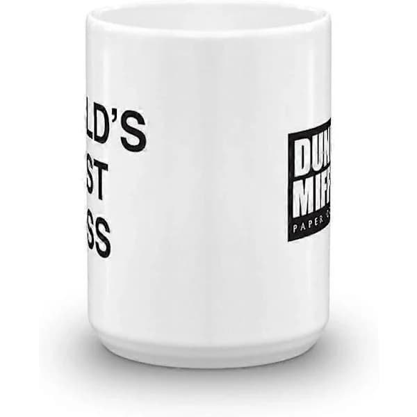 Världens Bästa Chef Keramisk Mugg Dubbelsidigt Tryck Mikrovågs- och Diskmaskinssäker Present till Chef Vit 11 Oz