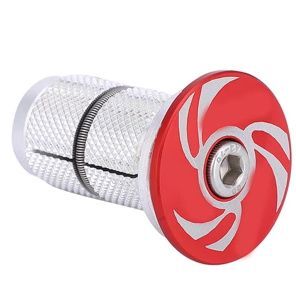S34 Mountain Road Bike Bicycle Front Fork Steerer Tube Headset Compression Plug Top Cap Expander Red