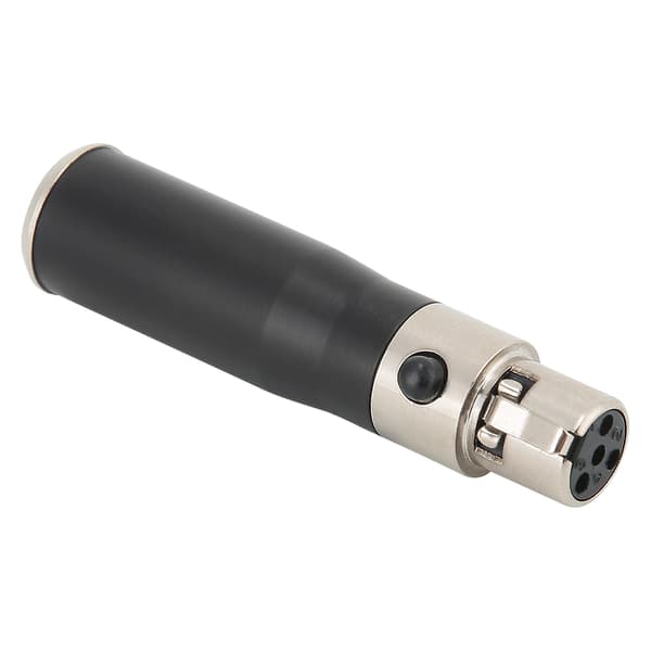 2 stk Mini XLR 3-pin han til Mini XLR 4-pin hun zinklegeringshus lydadapterstik