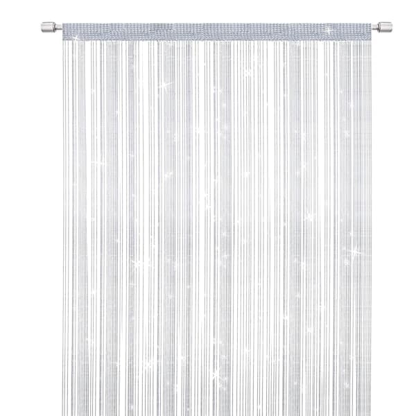 String Curtain Door Fly Screen, Polyester Thread Room Divider for Doors and Windows, Home Decor, White 100 x 200 cm