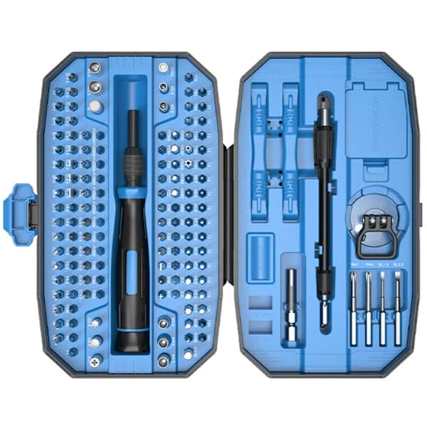 152-i-1 Precision Screwdriver Set for PC, Phone, Laptop, Tablet, DIY Repair Tool Kit, Blue Blue Blue
