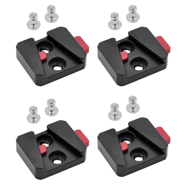 1/4 Universal V-mount Batteri Quick Release Plade Adapter Sort