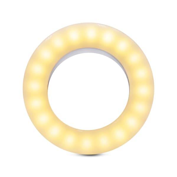 Ring Light (LED) with Easy Mounting for Professional Selfies and Video Calls, with Adjustable Brightness and Color Temperature