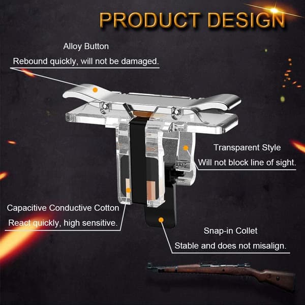 PUBG Mobile Controller Smartphone Triggere L1R1 Skyd og sigt Ph