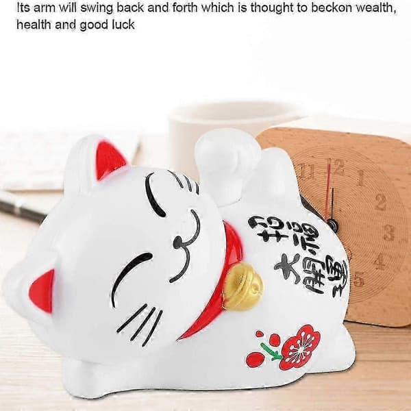 Bildekorasjon Lykkekatt Solar Lykkekatt Symbol For Rikdom 11x7cm 1
