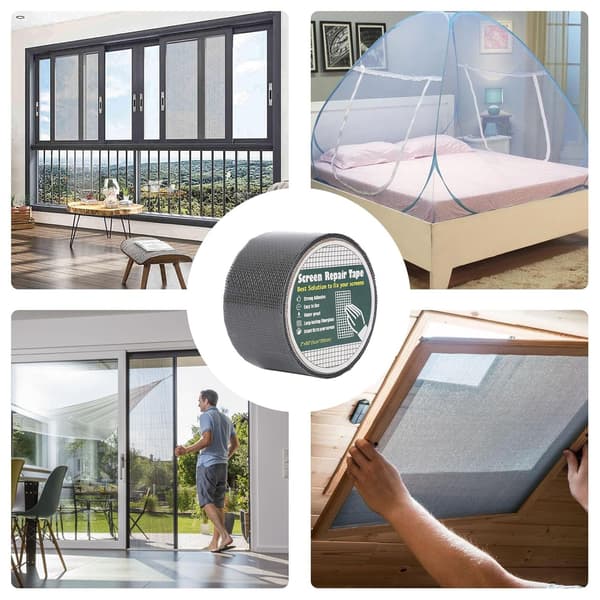 Window Tape Mesh Repair, Window Repair Patch, Mesh Window Repair Tape With Strong Adhesive, Window Patch For Quick Fix