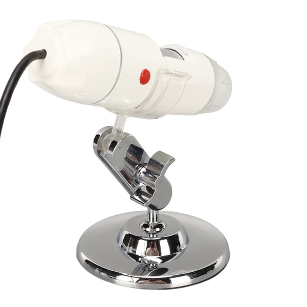 Digital Microscope HD 25x to 400x Analog AV Output Mini Electronic Microscope with 8 LEDs for TV 100‑240V EU Plug