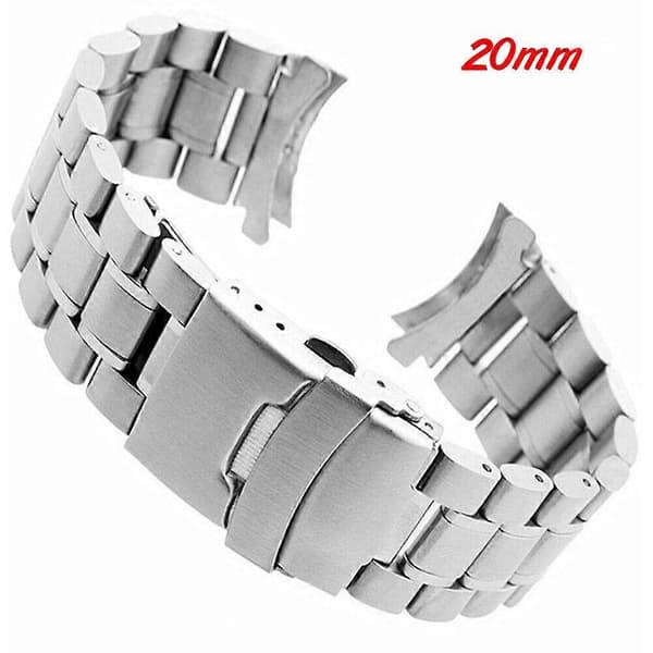 Solidt Rustfrit Stål Armbåndsur Rem Spænde Udskiftning 20-22mm [DB] 20mm 20mm