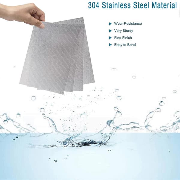 Net, 4-pack Wire Mesh Panels 20 Mesh, Mouse Rat Insect Net for Home, Kitchen, Garden, 210