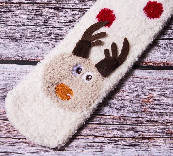 Komfortable damestrømper i fluffy gave til vinteren, varme tykke behagelige plysstrømper til kvinder og piger