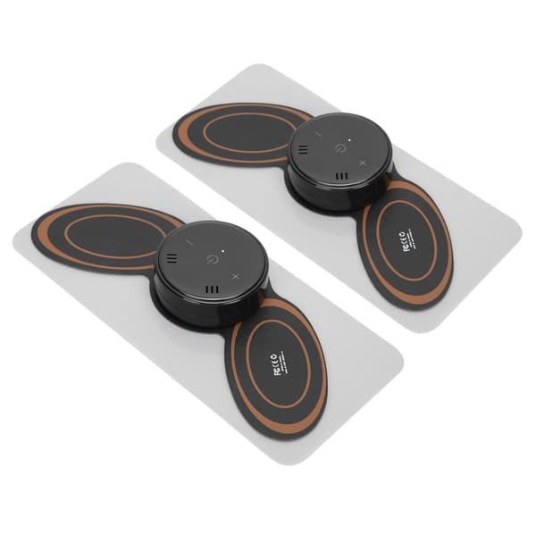 Mini Neck Massager Electric Battery Fatigue Relief Pulse Cervical Massage Sticker Pad Black