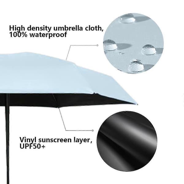Travel Sun Umbrella Anti-UV Windproof Parasol With Protective Case