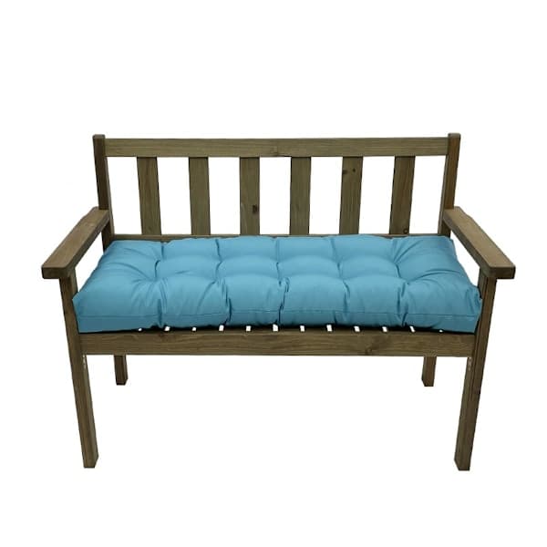 Garden Bench Cushion 2 or 3 Seater, 8 cm Thick Waterproof Seat Pad Replacement Cushion, Blue, 100 x 50 cm