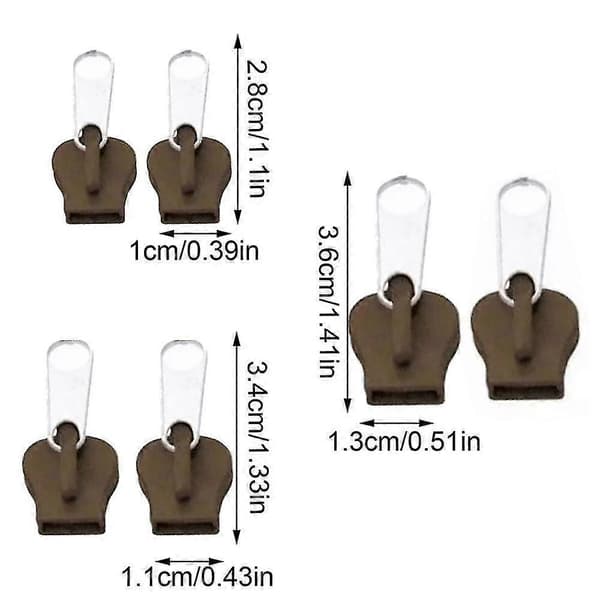 6 Pieces Zipper Puller Slider Instant Zipper Replacement Slider Zipper Puller Replacement For Bags Clothes Wallets Backpacks Suitcases Red Red