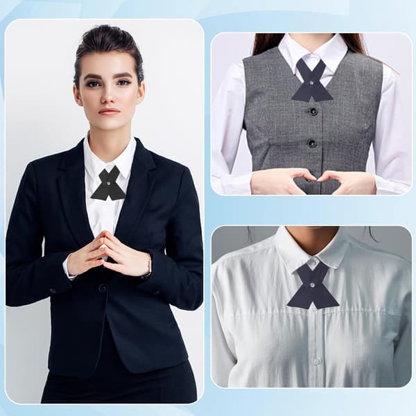 Criss Cross butterflysløjfe til kvinder, Crossover butterflysløjfe, marineblå, sort - Navy Blue,black