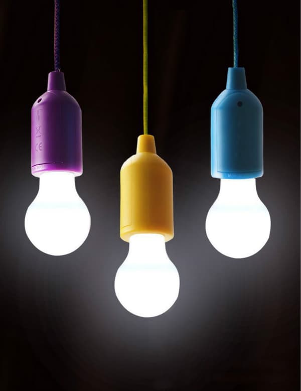 3 LED Bärbara Sladdlampor Retro Spotlight Tält Camping C
