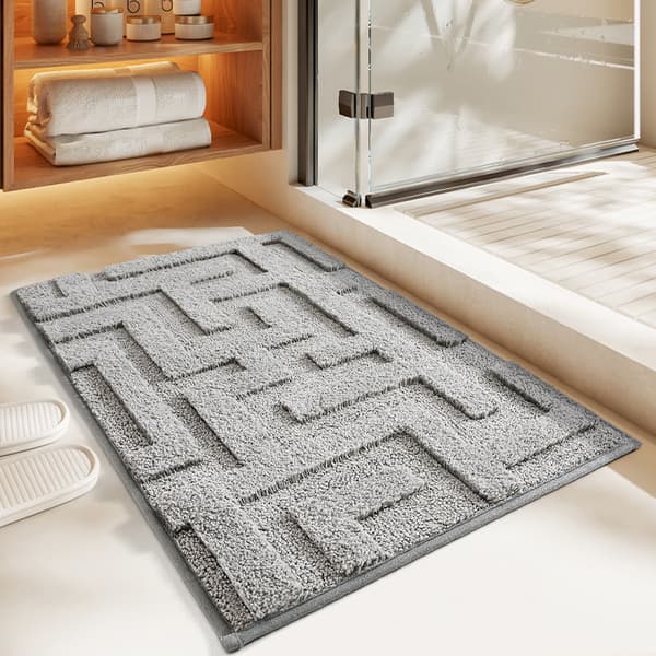 Ljusgrå dörrmatta 50 * 80 cm för inomhus- och utomhusbruk, halkfri