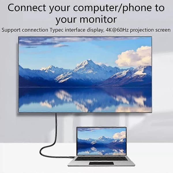 Suurnopeuskaapeli USB3.2 Gen2 USB C PD60W Pikalataus 5A 4K@60Hz Datakaapeli_tfrf